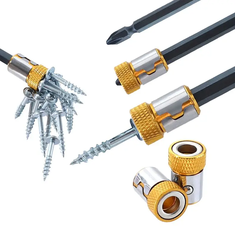 

2021 New Screwdriver Bits Magnetic Ring 1/4" 6.35mm Metal Strong Magnetizer Screw for Electric Phillips
