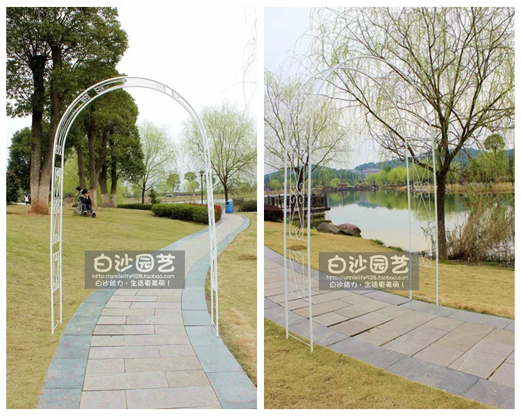 

1.18 meters wide arch flower stand iron gardening flower stand clematis climbing vine stand export classical Jiangsu Zhejiang Sh