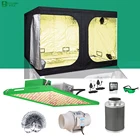 Светодиодный светильник BEYLSION QB с регулируемой яркостью, комнатный комплект для выращивания растений с угольным фильтром и вентилятором