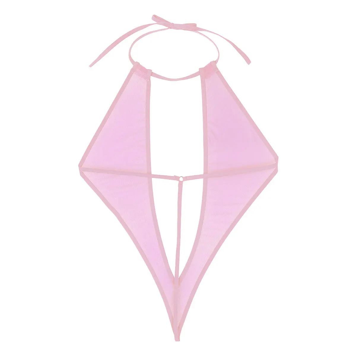 TiaoBug женский сексуальный купальник цельный прозрачный сетчатый Глубокий V