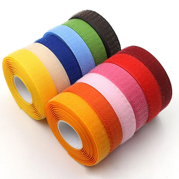 Цветная нейлоновая липучка Velcros 2 см * 1 м волшебная лента без клея аксессуары для
