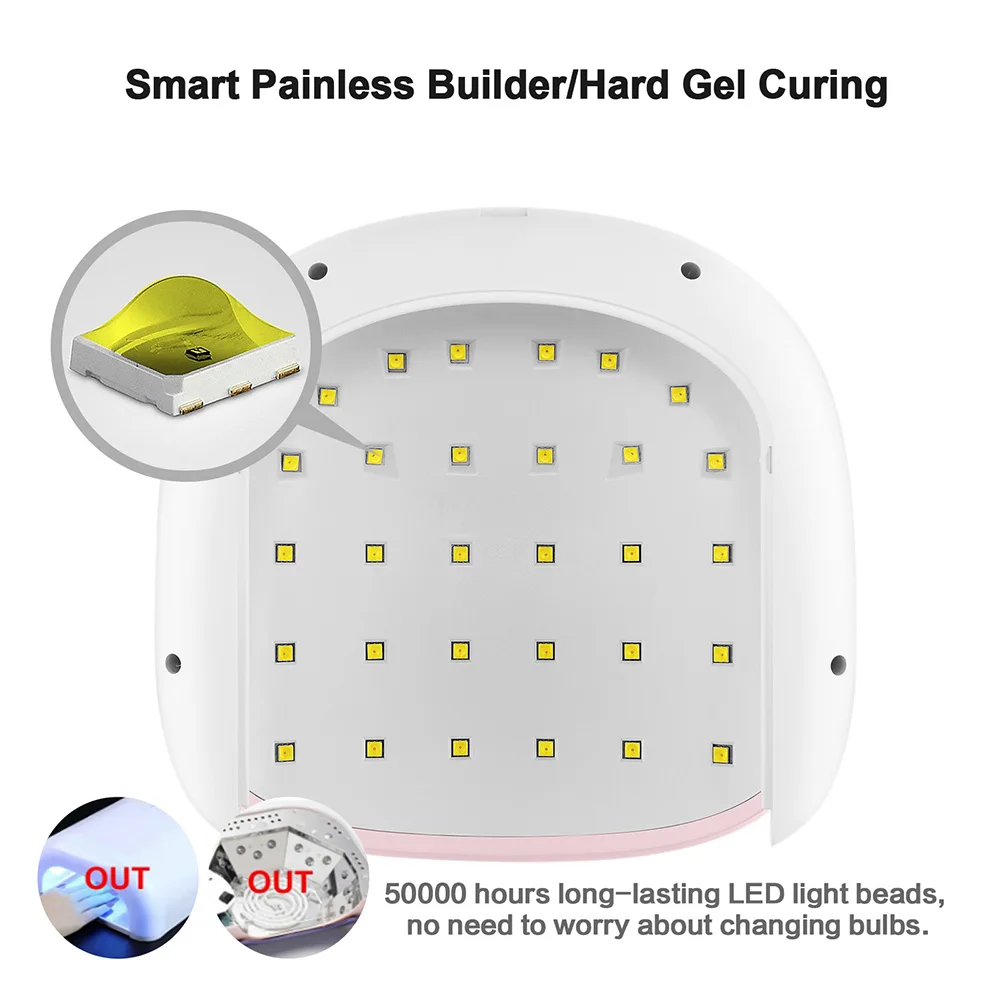 SUNUV SUN4S/4 Nail Lamp 48W UV LED Nail Dryer for Curing Gels Polish With Smart Sensor Manicure Nail Art Salon Equipment Brand