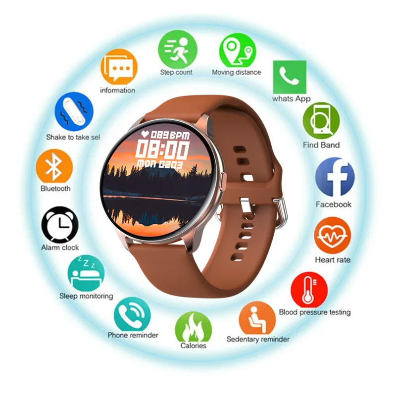 

Смарт-часы Y90 с сенсорным экраном, пульсометром и защитой от воды