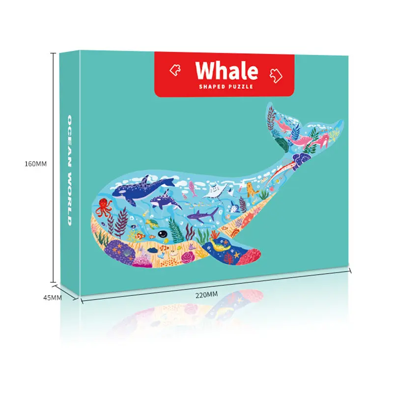 

Animal Shapes Puzzle Dinosaurs Whale Lion Panda Jigsaw Children Educational Puzzle Games Toys Gifts For Kids Baby