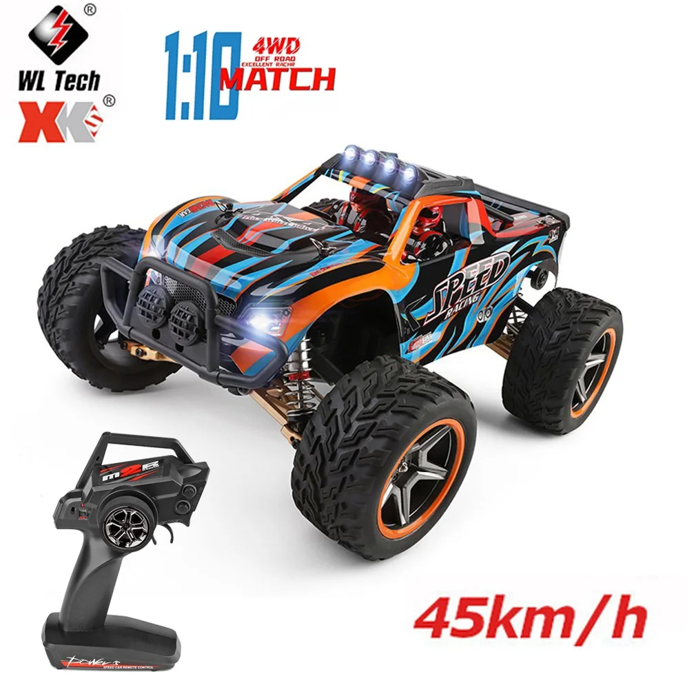 

Wltoys 104009 1:10 2,4G гоночный автомобиль на радиоуправлении 45 км/ч 4WD скоростной большой сплав Электрический пульт дистанционного управления гусе...