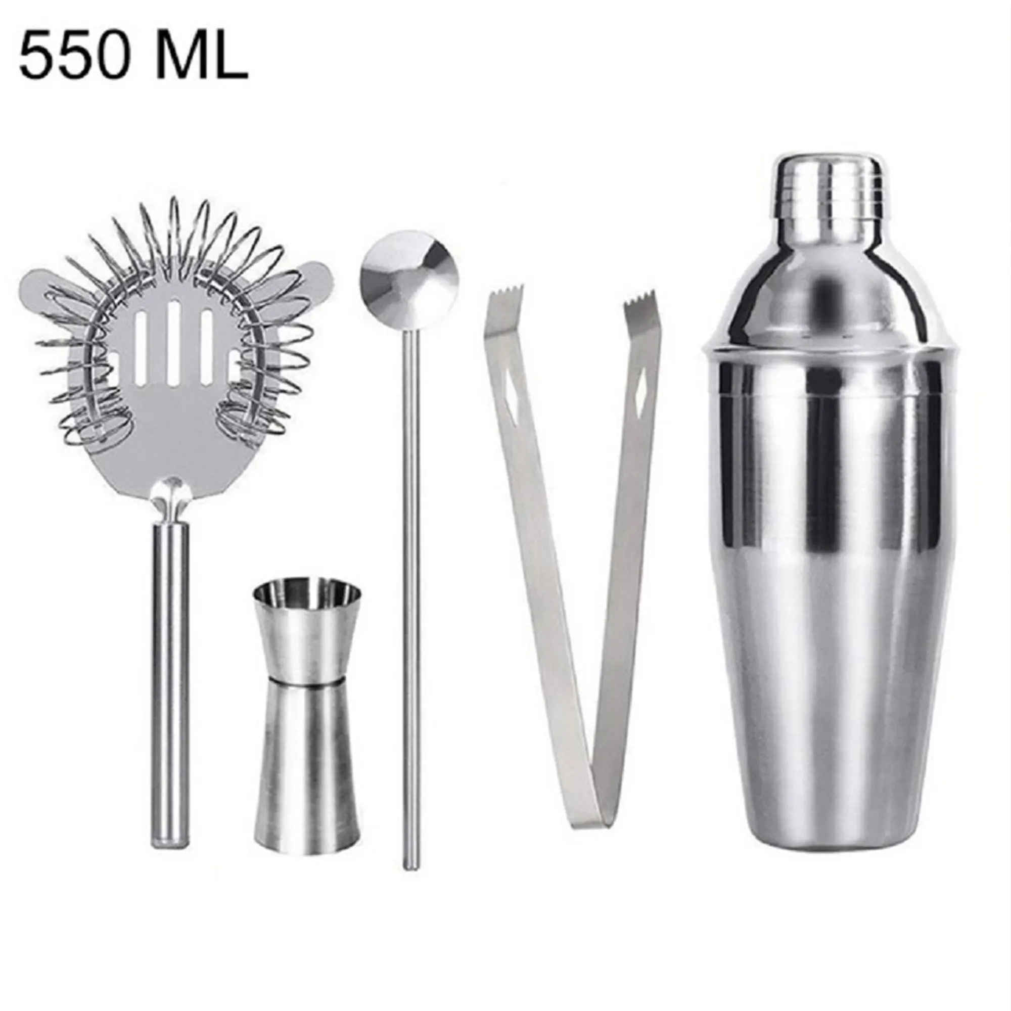 

Stainless Steel 550ML Cocktail Shaker Set Making Pots Alcohol Cocktail Bartender Barware Tool