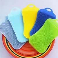 1pc kitchen silicone cleaning brush washing cleaning brushes pot pan sponge scrubber fruit vegetable dish silicone dishwashing