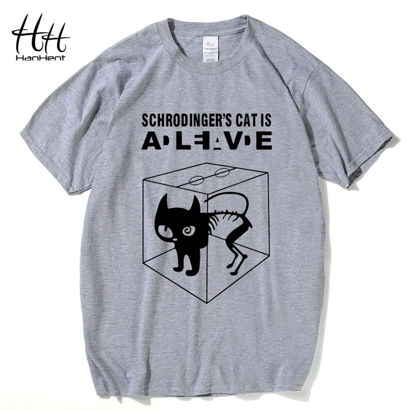 HanHent schrodinger's cat 3d Футболка мужская Теория Большого Взрыва футболки хлопковые