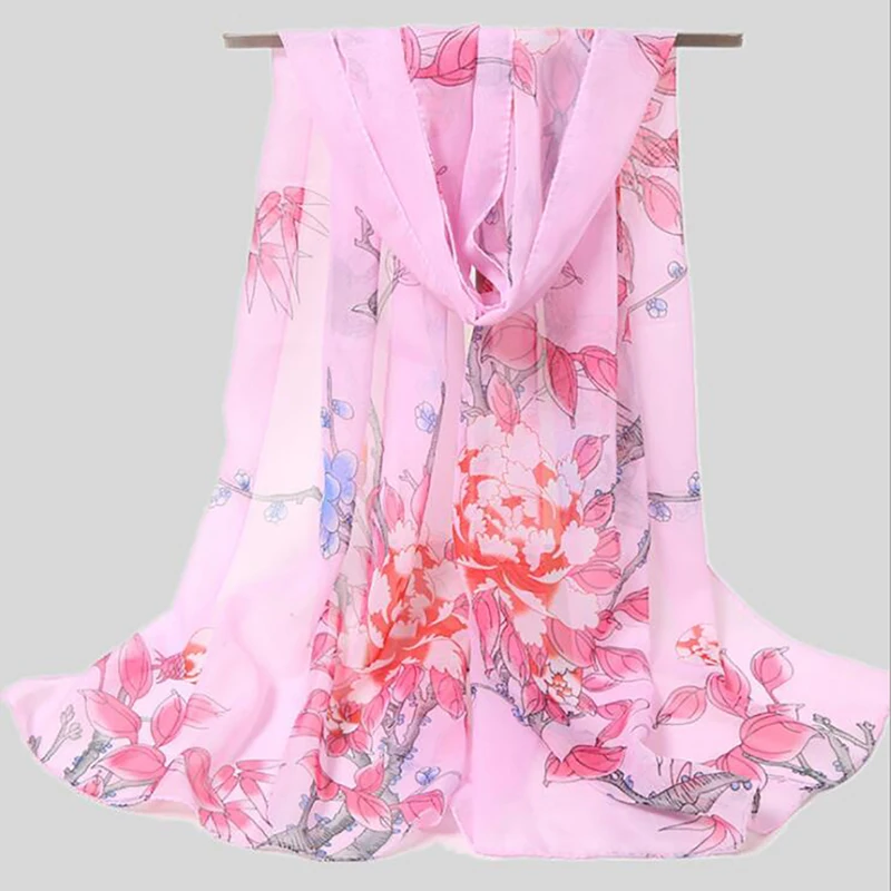 

New Fashion Women Cut Flowers Hollow Lace Gradient Silk Scarf Spring Shawls And Wraps Towel