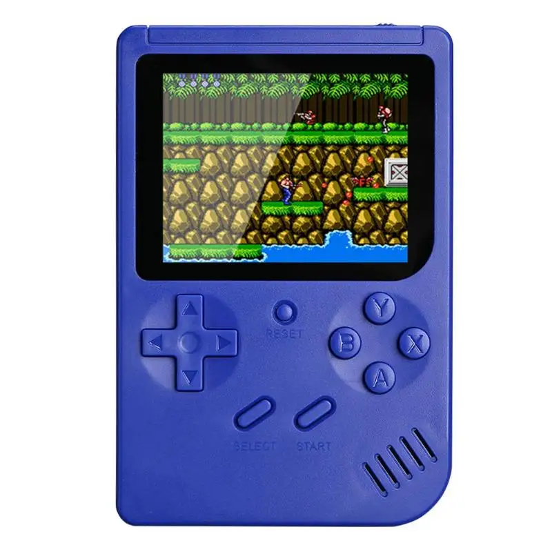 Blue Q3 3,0 дюймов TFT цветной экран ручной ретро видео игровая консоль встроенные 500 классические игры 4 цвета Портативный Ручной игровой плеер - Цвет: Blue