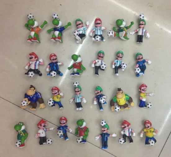 2 4 шт. без повтора Размер 7 см японский мультфильм Супер Марио футбол косплей