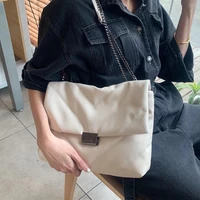 chain tote women shoulder bag fashion large capacity messenger bags womens solid color casual crossbody bags pu leather handbag