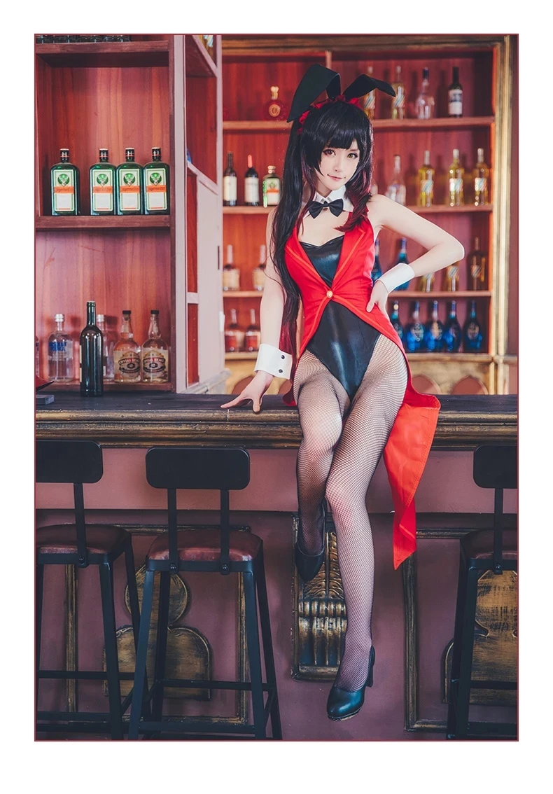 Женский костюм для косплея токисаки Куруми Аниме Костюм Банни курум парадные