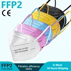 Одноразовая маска FFP2 KN95 на заказ, черные маски для лица, маски с фильтрацией рта и крышек для рта, 5-слойная маска для лица, Тканевые маски fpp2mask
