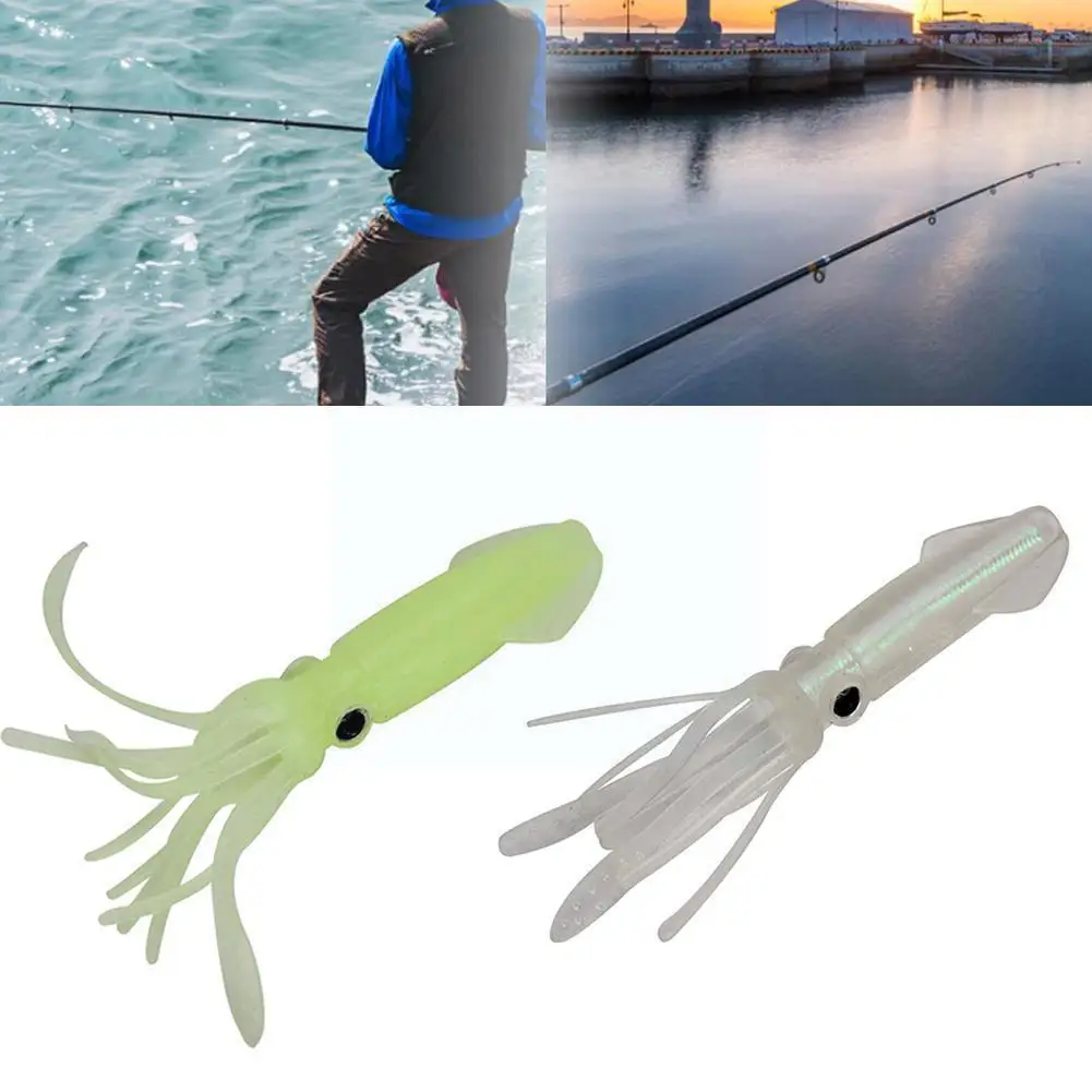 

Colorful Tube Soft Rubber Silicone Artificial Carp Shad Bait Luminous Tackle Fish Squid Lure Wobbler Fishing Jig Octopus Sk Y0l5