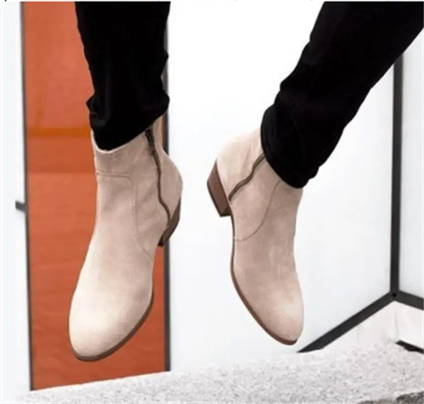 

Мужская обувь, осенние ботинки челси в британском стиле ретро, модный трендовый комплект, короткие ботинки в европейском и американском сти...