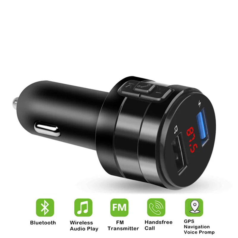 FM-модулятор громкой связи с Bluetooth 4 2 автомобильное зарядное устройство А двойной