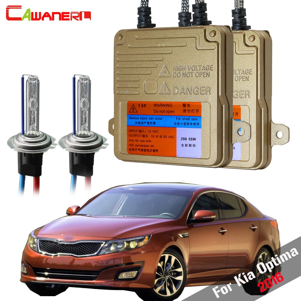 Cawanerl H7 55Вт HID Xenon комплект AC Canbus Балласт 3000K 4300K 6000K 8000K для Kia Оптима 2016