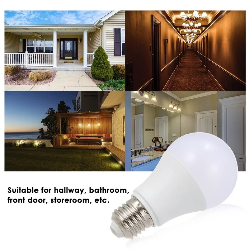 Радар Сенсор окружающей среды PIR лампочка с датчиком движения светодиодный