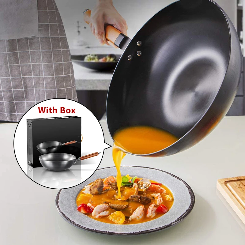 В традиционном китайском стиле ручной работы ВОК антипригарная сковорода без