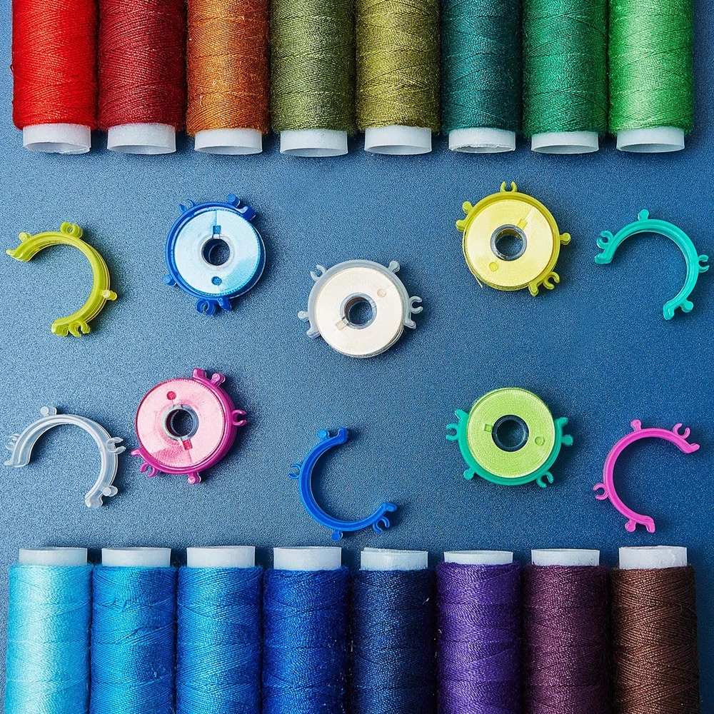 20Pcs Sewing Tool Clips for 10pcs Bobbins Holder & 10Pcs Thread Spool Organizer DIY Embroidery Tools | Дом и сад