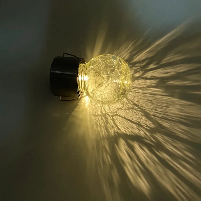 Солнечный СВЕТОДИОДНЫЙ светильник наружная Подвесная лампа трещины Мозаика из