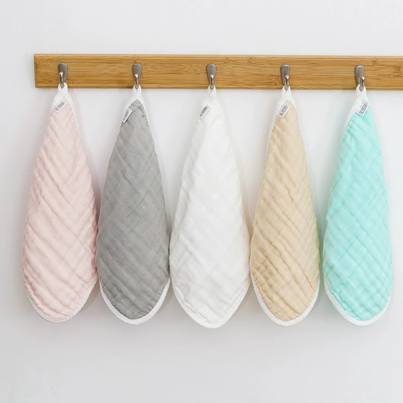 New Arrival Multi-Use Six layer 100% Muslin Cotton 5PC/LOT Soft Washed Handkerchief Towel Newborn Face Square Baby Bibs | Детская одежда