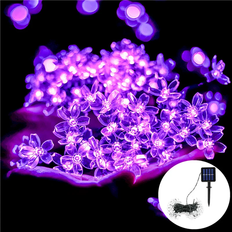 

Wedding Decoration Cherry Blossoms 5M/7M LED Solar Lights String Mariage Garland Christmas Baby Shower Birthday Party Decoration