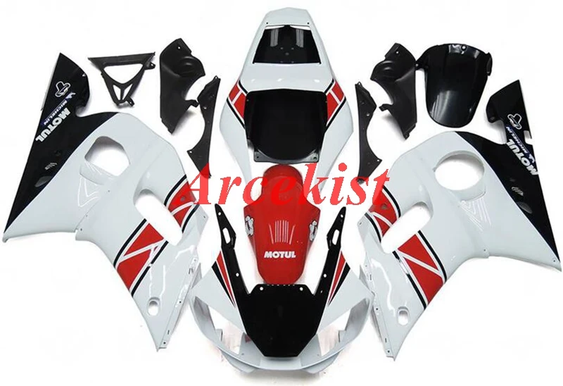 

4Gifts New ABS Fairings Kits Fit For YAMAHA YZF 600 R6 98 99 00 01 02 YZF-R6 1998-2002 Motorcycle Fairing set Red white cool