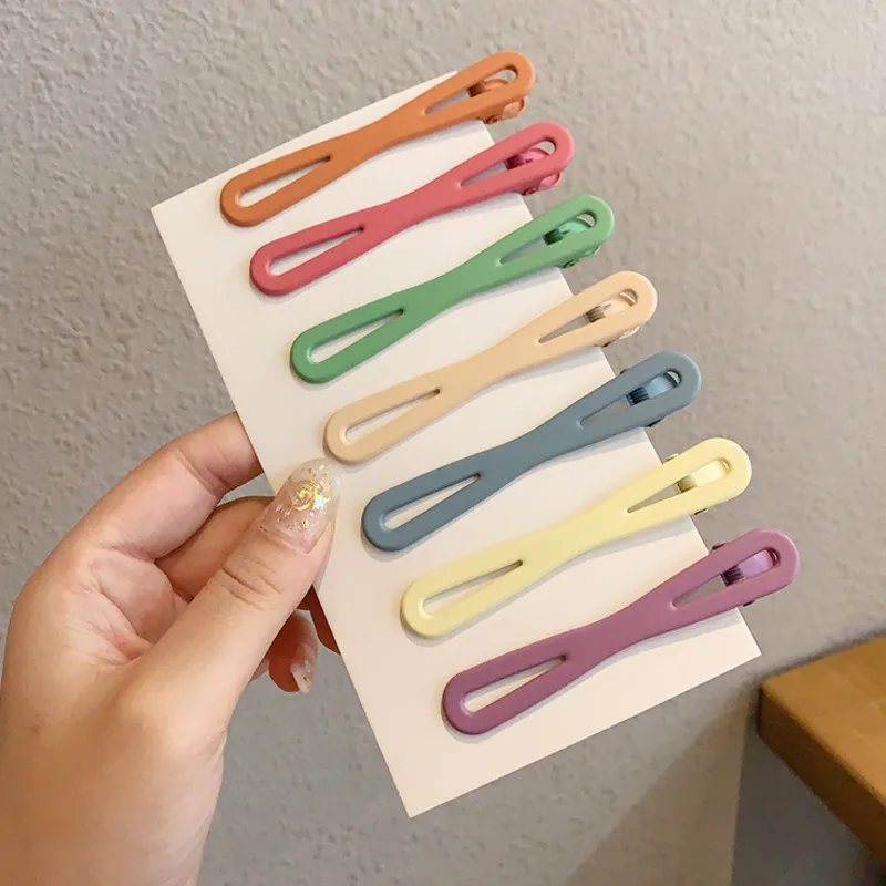 

[Xwen] 2021 New Fashion Manycolor Hairpin Cute Girl Side Clip Simple Frosted Hairpin Small Headwear Hair Jewelry OH133801