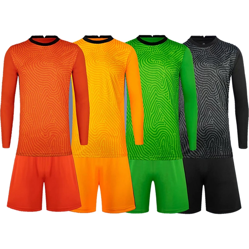 Детские длинные рукава Желтый Футбольный трикотаж комплект футбольной формы