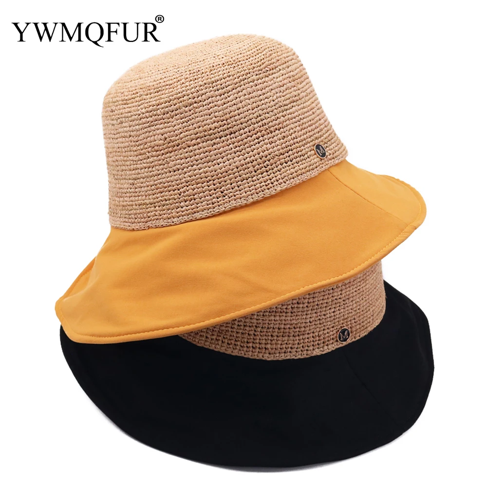 Летняя соломенная шляпа флоппи фетровая с широкими полями Лоскутная Женская