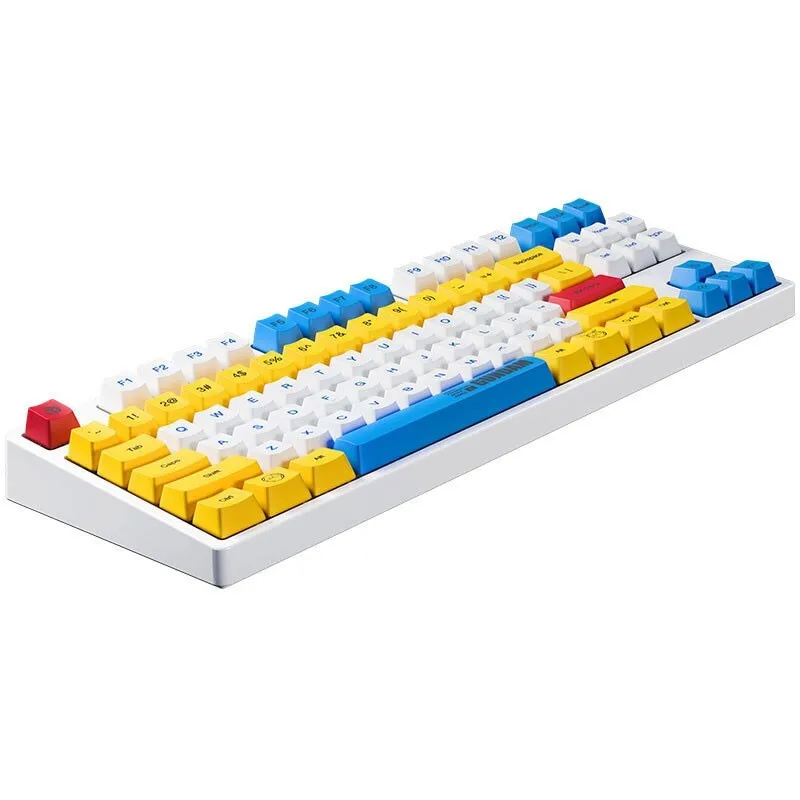 original ikbc gundam 2 4ghz wireless mechanical gaming keyboard cherry mx red switch 87 keys pbt keycaps for computer gamer free global shipping