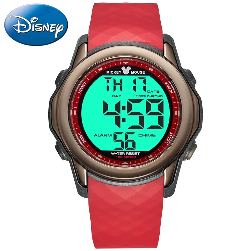 Часы мужские водостойкие цифровые светящиеся наручные с календарем в стиле