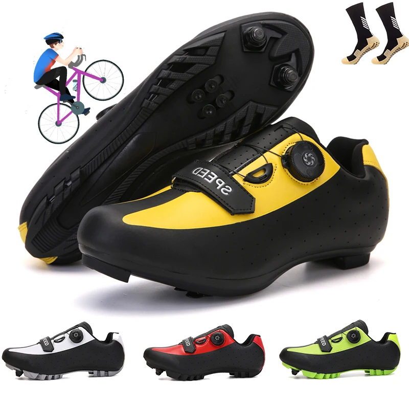

Велосипедные туфли Для мужчин Спорт на открытом воздухе профессиональные гоночный дорожный педаль SPD Велосипедный спорт кроссовки Zapatillas ...