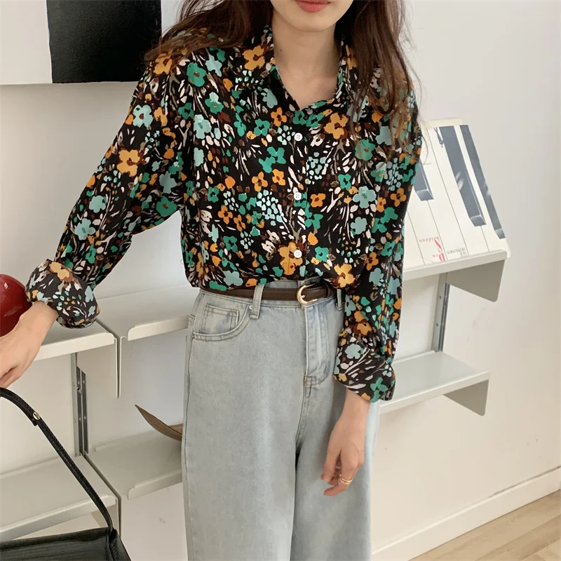 

Новинка осень/зима экономичная винтажная Цветочная одежда с длинным рукавом