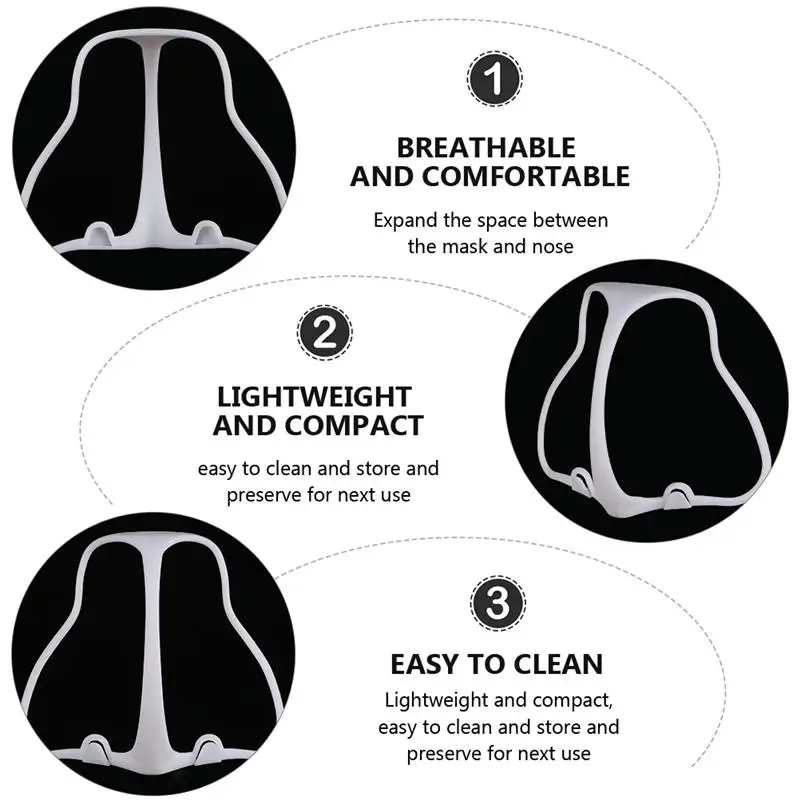 

10pcs 3D Mask Bracket Mask Accessories Breathing Smoothly And Cool Silicone Mask Holder Breathable Accessories