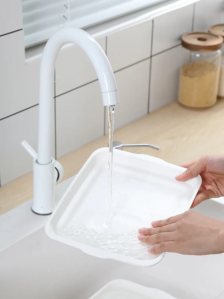 

JOYBOS Dishes Tray Multi-layer Household Kitchen Wall Mount Portable Side Dishes Artifact White Hot Pot Dining-plates