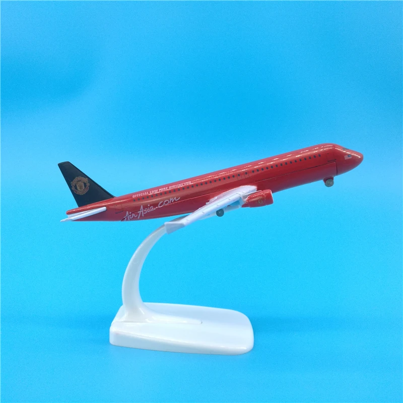 

16cm Airplane Model Airbus A320 Airasia Airline Manchester United Simulation Metal Diecast Alloy Plane Kids Toys