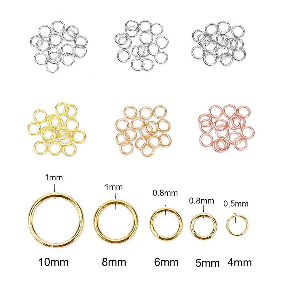 

200 шт., соединительные кольца, 3/4/5/6/7/8/10/12 мм