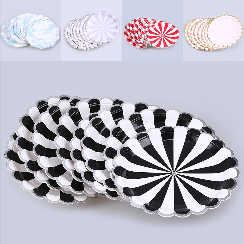 8 шт. одноразовая посуда десертные бумажные тарелки для пирожных буфета товары