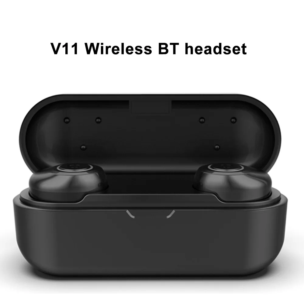 TWS наушники V11 с поддержкой Bluetooth 5 0 и микрофоном 500 мА ч|Наушники гарнитуры| |