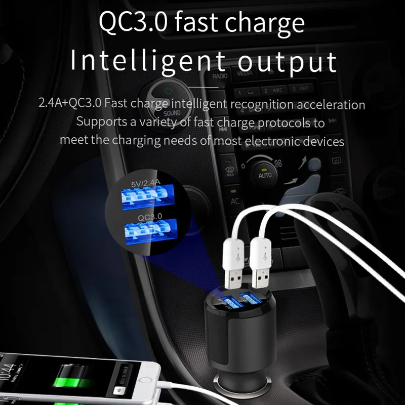 Fm передатчик Автомобильный MP3 плеер Bluetooth 5 0 приемник музыкальный QC3.0 Быстрая