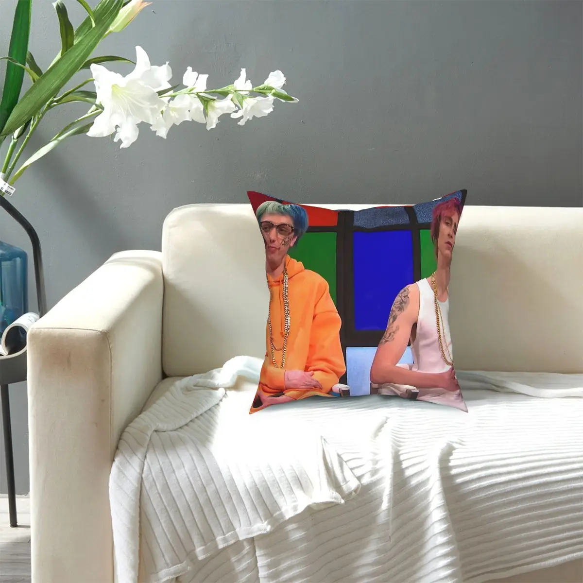 

Timothee Chalamet And Pete Throw Pillow Cover Decorative Pillow Creative Pillowcover Home Decor