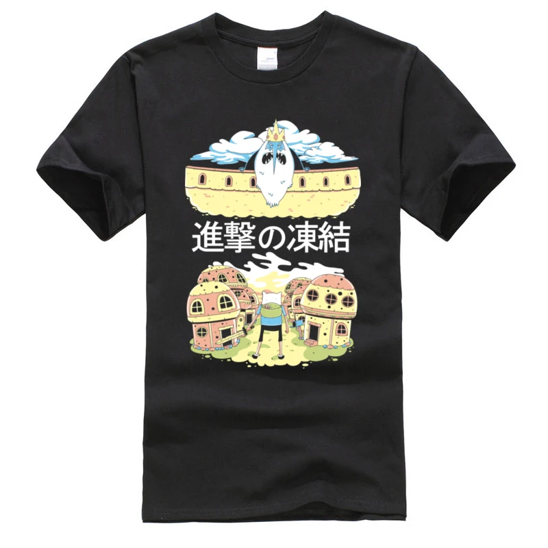 Классическая футболка Attack on Finn Dog Jake Забавные футболки из чистого хлопка на