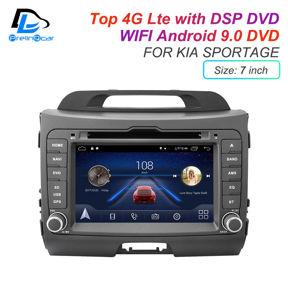 Мультимедийный DVD плеер с Android 9 0 DSP 4G Lte для KIA Sorento 2015 Sportage 2016 монитор на