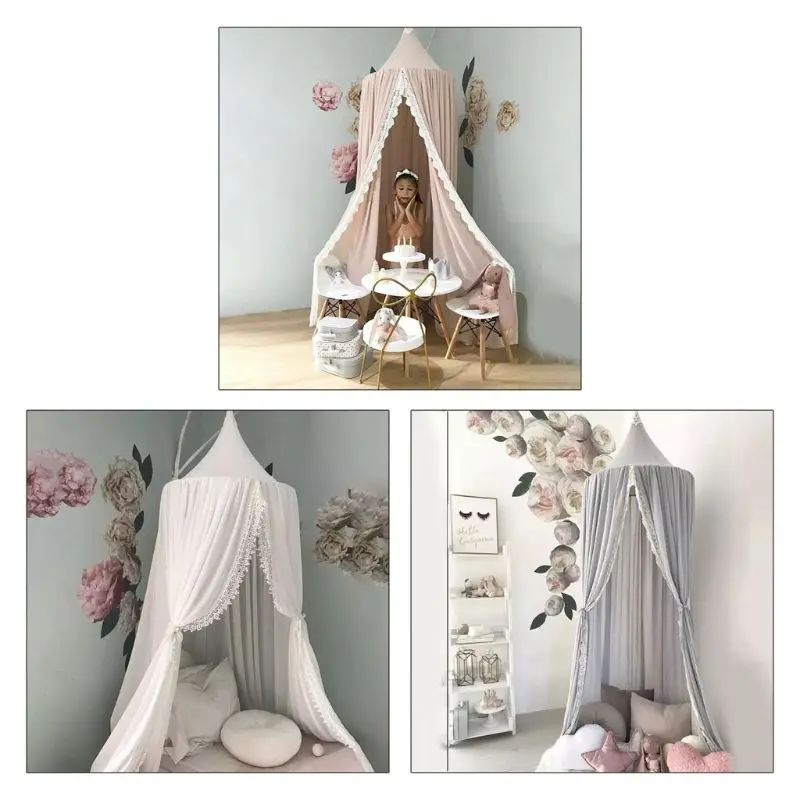 Кружевная детская кроватка балдахин накидка на кровать москитная сетка