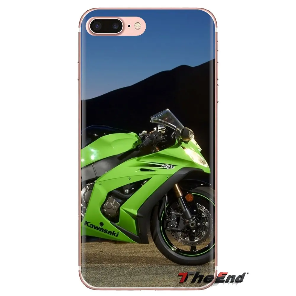 Прозрачный мягкий чехол Чехлы на мотоцикле Kawasaki для samsung Galaxy S3 S4 S5 мини S6 S7 край S8 S9