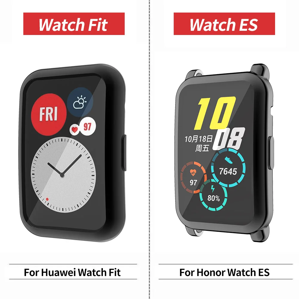 Гибкая Защита экрана для Huawei Watch Fit 2/1/Новый Чехол легкий бампер из ТПУ Honor ES