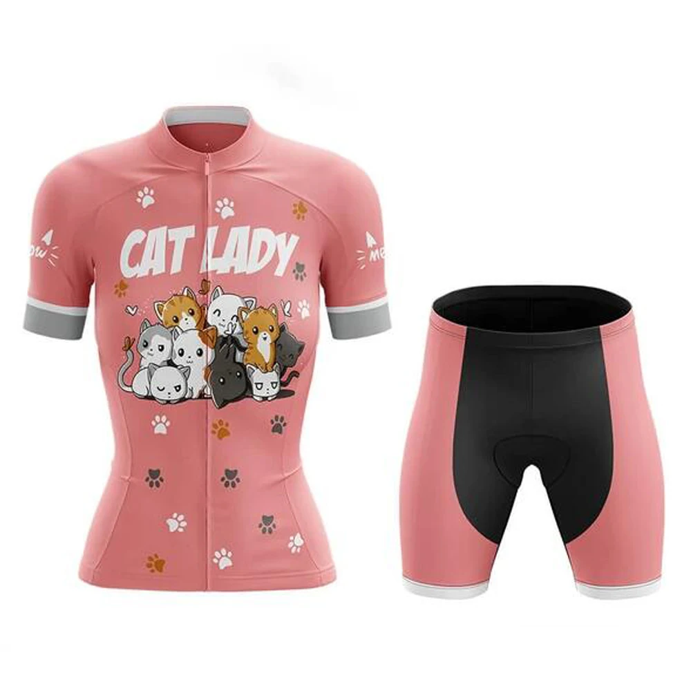 Женский трикотажный комплект для езды на велосипеде розовая дышащая одежда